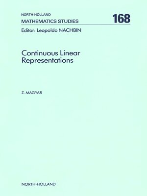 cover image of Continuous Linear Representations